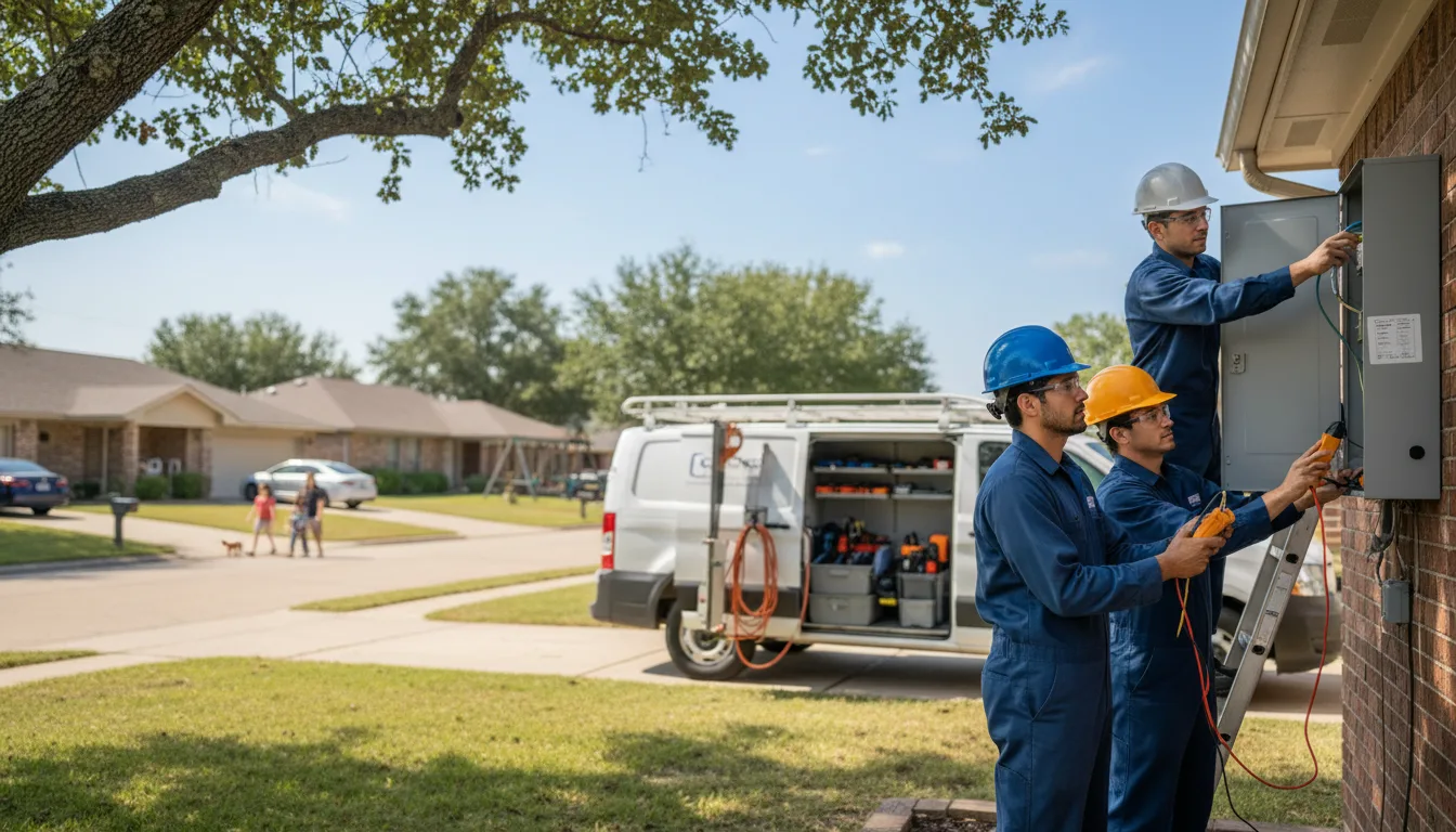 Certified electrician providing emergency electrical services in Bynum, MT